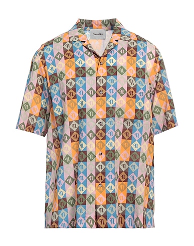 NANUSHKA Patterned shirt Military green 100% Cotton