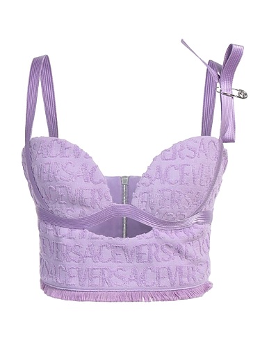 VERSACE Top Mauve 100% Cotton, Silk
