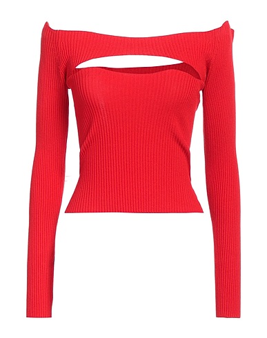 KONTATTO Off-the-shoulder top Red 69% Viscose, 29% Acrylic, 2% Elastane