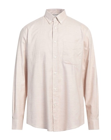 BRUNELLO CUCINELLI Solid color shirt Beige 100% Cotton