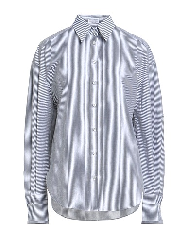 BRUNELLO CUCINELLI Striped shirt Grey 96% Cotton, 2% Polyamide, 2% Polyester