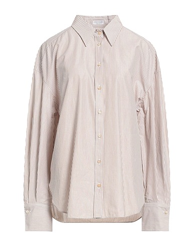 BRUNELLO CUCINELLI Striped shirt 96% Cotton, 2% Polyamide, 2% Polyester