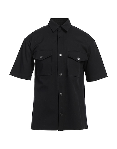 NANUSHKA Solid colour shirt Black 97% Cotton, 3% Elastane