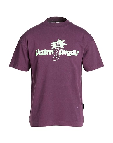PALM ANGELS T-shirt Plum 100% Cotton