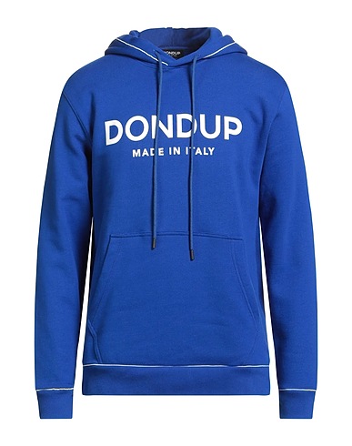DONDUP Hooded track jacket  Bright blue 100% Cotton
