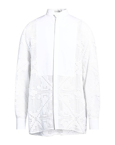 VALENTINO GARAVANI Solid colour shirt White 85% Cotton, 15% Polyester