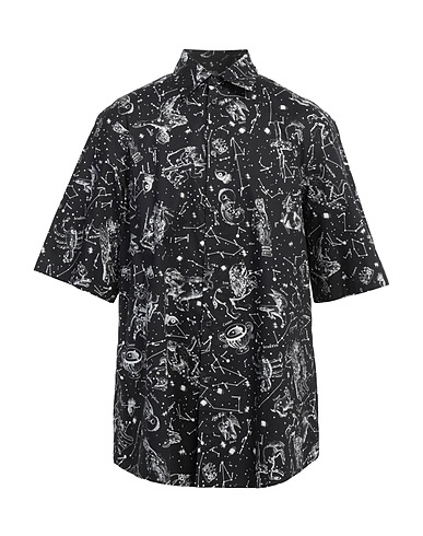 VALENTINO GARAVANI Hemd mit Muster Schwarz 100% Baumwolle