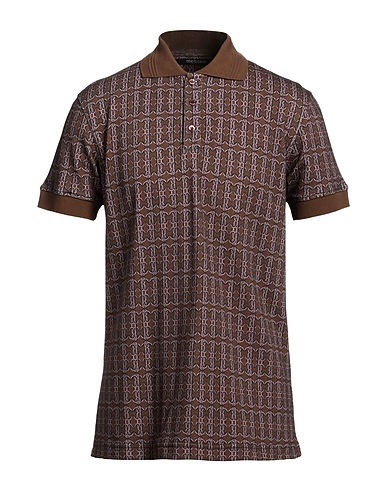 ROBERTO CAVALLI Polo shirt Brown 100% Cotton