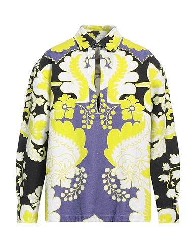 VALENTINO GARAVANI Patterned shirt Lime green 100% Hemp