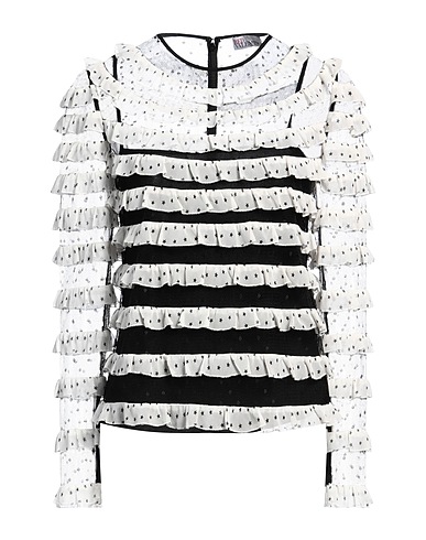 REDValentino トップス ホワイト ポリエステル 100%