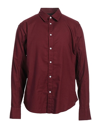 RAG & BONE Solid colour shirt Brick red 100% Cotton, Polyamide