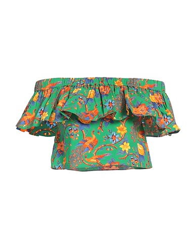 LA DOUBLE J with MANTERO Off-the-shoulder top Green 100% Cotton