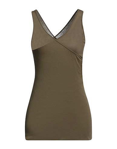 DRKSHDW by RICK OWENS Tank top VERDE MILITARE 100% Cotton