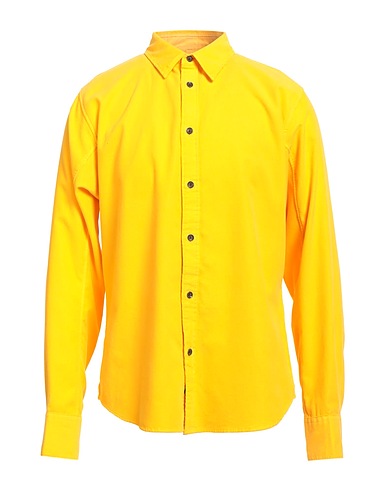 RAG & BONE Solid colour shirt Yellow 100% Cotton, Polyamide