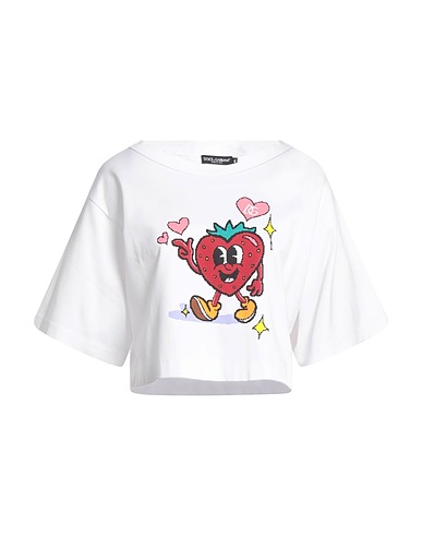 DOLCE&GABBANA Crop top White 100% Cotton