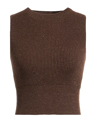 PESERICO Top Chocolate brown 60% Virgin Wool, 17% Silk, 13% Viscose, 9% Cashmere, 1% Polyester