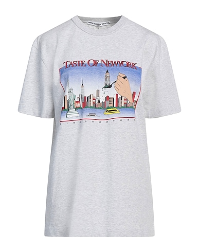 ALEXANDER WANG T-shirt Light grey 100% Cotton, Elastane
