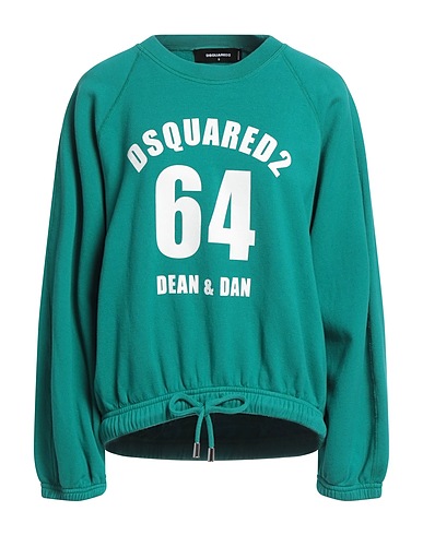DSQUARED2 Felpa Verde smeraldo 100% Cotone