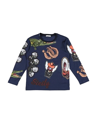 DOLCE&GABBANA T-shirt Navy blue 100% Cotton