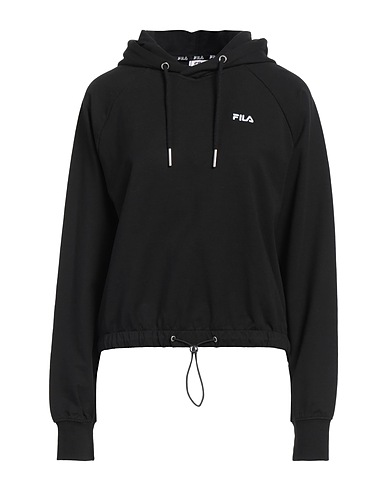 FILA Hooded track jacket  Black 95% Cotton, 5% Elastane
