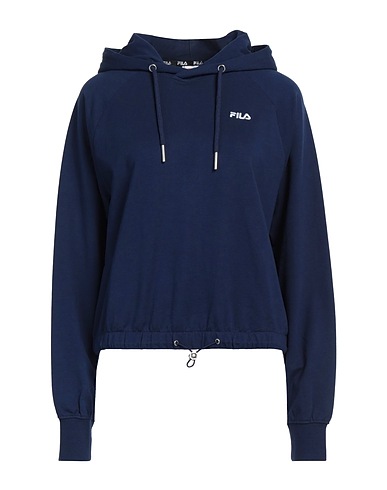 FILA Hooded track jacket  Navy blue 95% Cotton, 5% Elastane