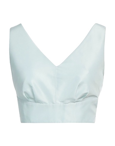 SELF-PORTRAIT Top Light green 100% Polyester