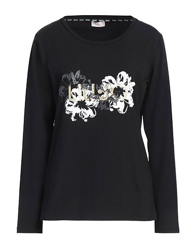 LIU •JO T-shirt Black 95% Cotton, 5% Elastane
