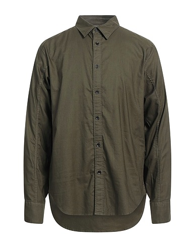 RAG & BONE Solid colour shirt Military green 100% Cotton, Polyamide