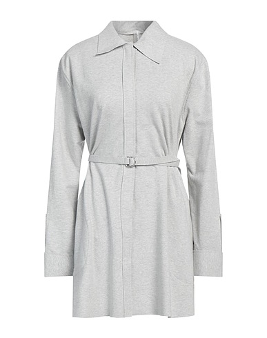 NORMA KAMALI Shirt dress Grey 95% Cotton, 5% Elastane