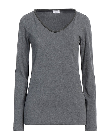 BRUNELLO CUCINELLI T-shirt Lead 93% Cotton, 7% Elastane, Brass
