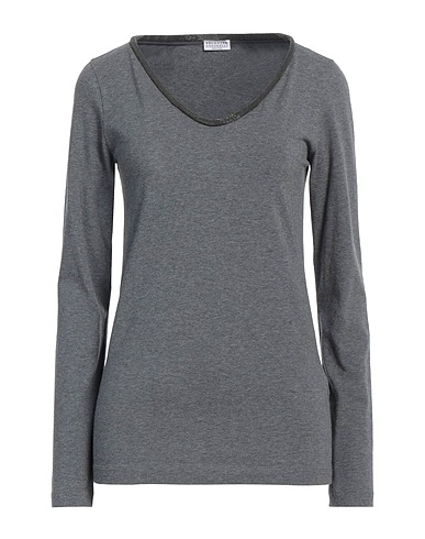 BRUNELLO CUCINELLI T-shirt 93% Cotton, 7% Elastane, Brass