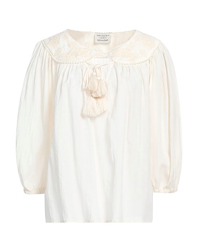 ALESSIA SANTI Top Ivory 55% Cotton, 45% Viscose