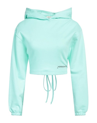 HINNOMINATE Hooded track jacket  Light green 100% Cotton