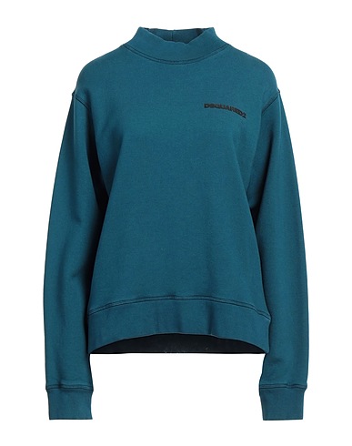 DSQUARED2 Sweatshirt Deep teal 100% Cotton, Elastane