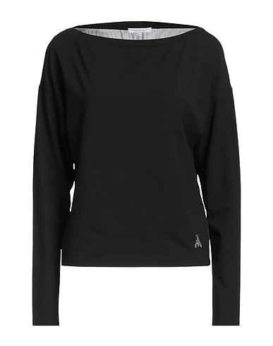 PATRIZIA PEPE T-shirt Black 92% Viscose, 8% Elastane, Polyester, Glass