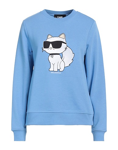 KARL LAGERFELD Sweatshirt Light blue 90% Organic cotton, 10% Recycled polyester