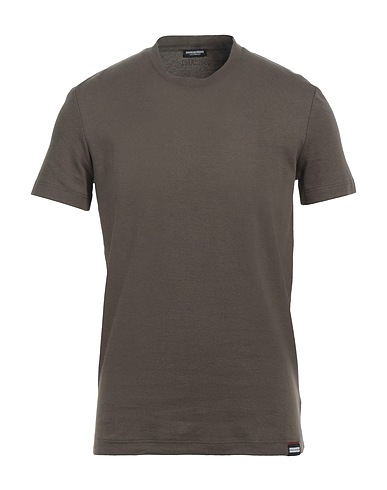 DSQUARED2 Undershirt Military green 98% Cotton, 2% Elastane