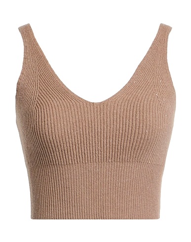 PESERICO Top Khaki 60% Virgin Wool, 17% Silk, 13% Viscose, 9% Cashmere, 1% Polyester