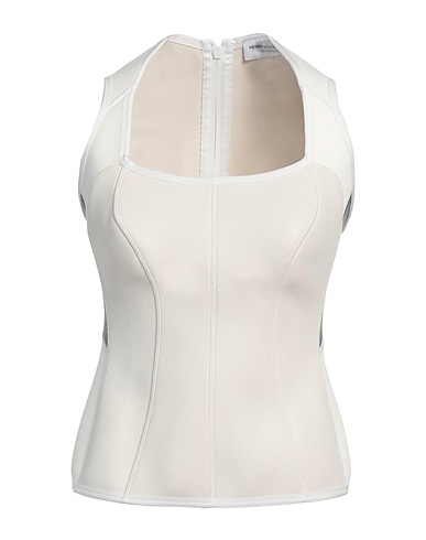 MARINE SERRE Top Off white 100% Recycled nylon