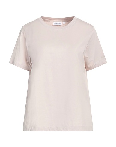 CALVIN KLEIN Basic T-shirt Beige 100% Cotton
