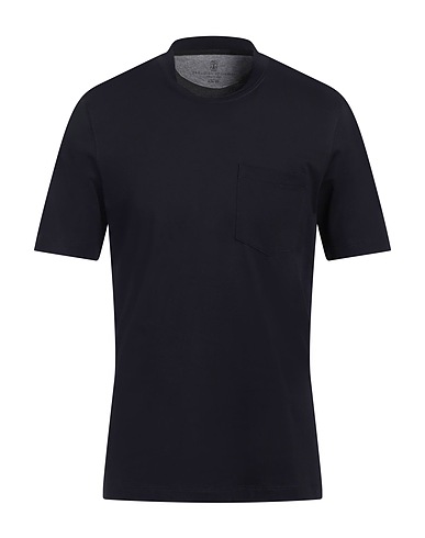 BRUNELLO CUCINELLI T-shirt basique Bleu nuit 100% Coton