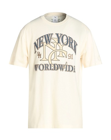 PUMA T-shirt Ivory 97% Cotton, 3% Elastane