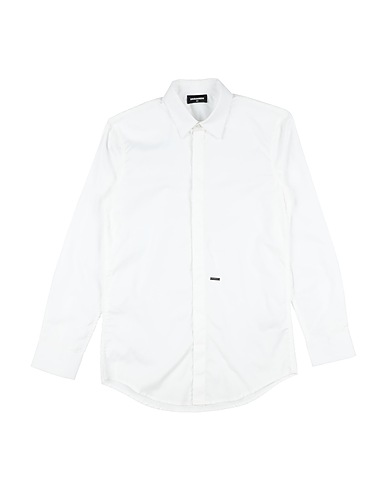 DSQUARED2 Solid colour shirt White 100% Cotton