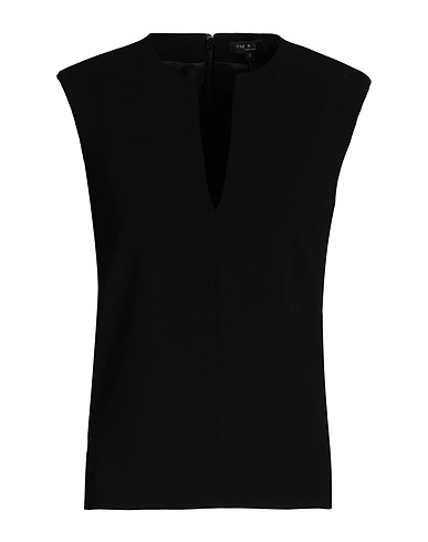 RAG & BONE トップス ブラック トリアセテート 82% / ポリエステル 18%
