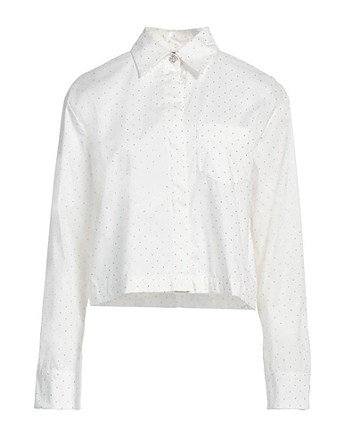 MAJE Shirts White 65% Cotton, 30% Polyamide, 5% Elastane