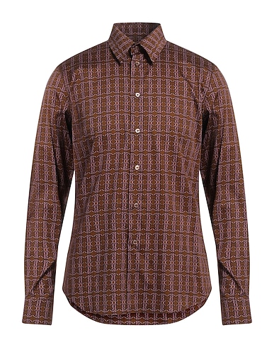 ROBERTO CAVALLI Patterned shirt 97% Cotton, 3% Elastane