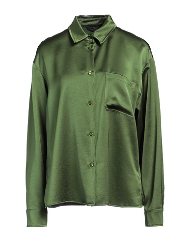 WEEKEND MAX MARA Solid colour shirts & blouses Military green 100% Polyester
