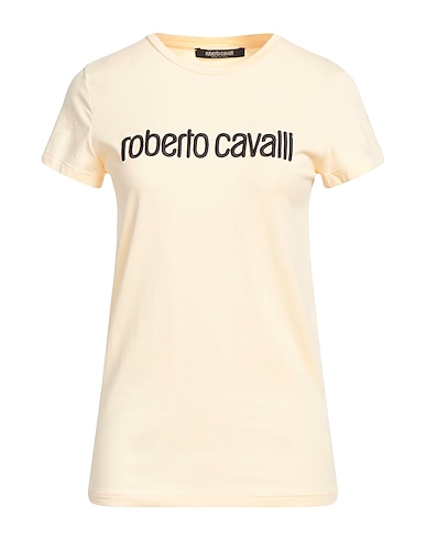 ROBERTO CAVALLI T-shirt Beige 95% Cotton, 5% Elastane