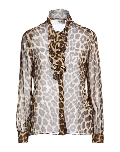 CELINE Patterned shirts & blouses Beige 100% Silk