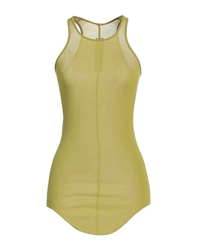 RICK OWENS Tank top Lime green 88% Viscose, 12% Silk